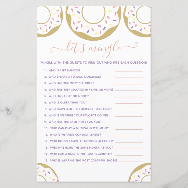 Rosquinha Empurrada Com Jogo Único De Vamos De Amo (Frente)