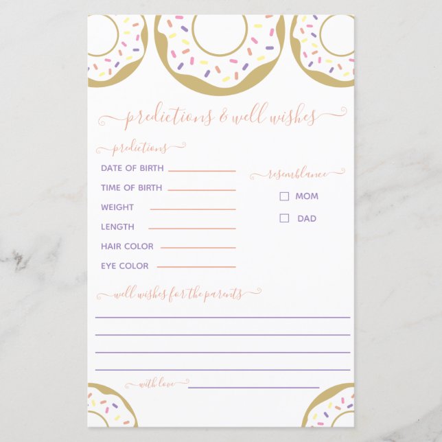 Rosquinha Empurrada Com Previsão De Amor E Desejos (Frente)