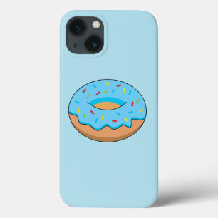 Rosquinha Fosco Azul com Cartoon Sprinkles