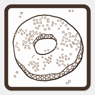 Rosquinha KNIT Pequenos Adesivos Quadrados