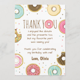 Rosquinha Noivado Cartões de agradecimentos Pink G