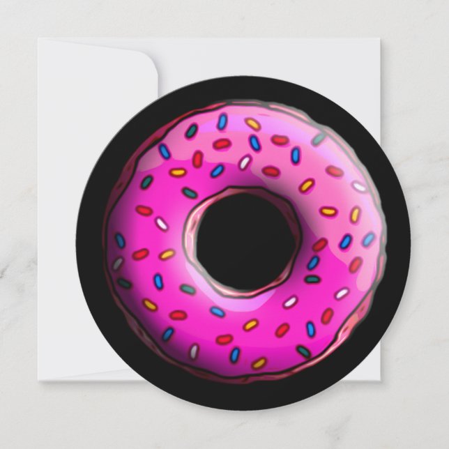 Rosquinha pálida com aspersores coloridos + suas i (Frente)