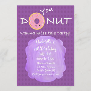 Rosquinha Quer Perder Este Convite Para Meninas Fe