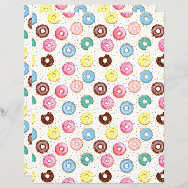 Rosquinha Scrapbook Paper (Frente/Verso)