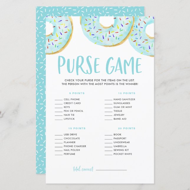 Rosquinhas Azuis - O que há no seu jogo de Chá de  (Frente/Verso)