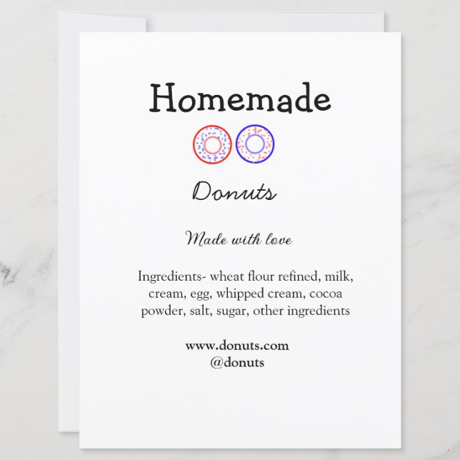 Rosquinhas caseiras feitas com amor adicionar text (Frente)