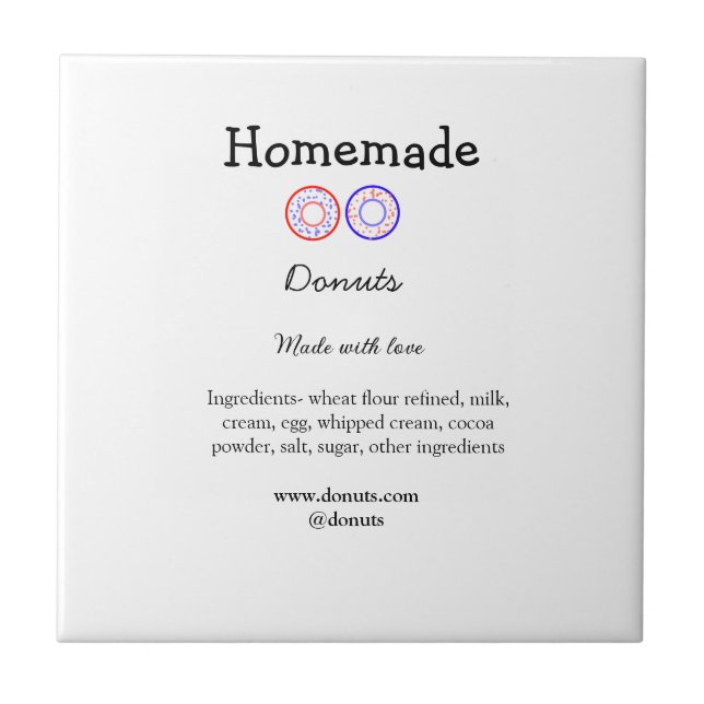 Rosquinhas caseiras feitas com amor adicionar text (Frente)