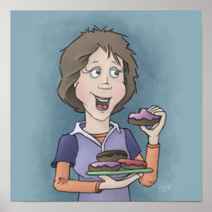 Rosquinhas com poster de borrifagem