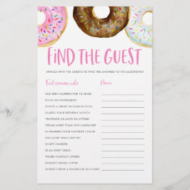 Rosquinhas cor-de-rosa e chocolate Encontram o Jog