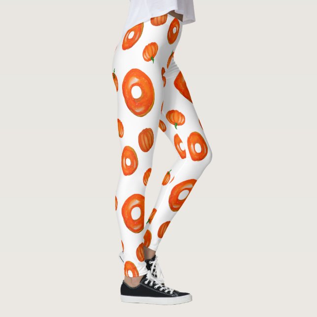 Rosquinhas De Bomba Laranja Leggings Gráficas (Direita)