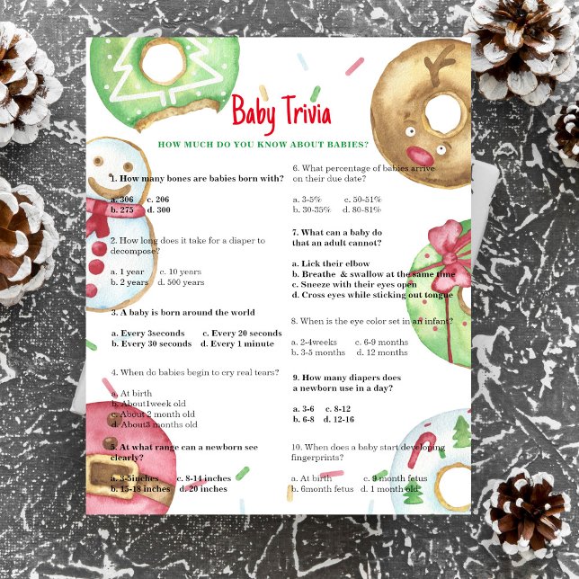 Rosquinhas de Natal - Baby Trivia | Jogo Chá de fr (Criador carregado)