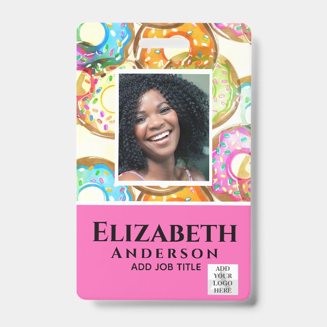 ROSQUINHAS do Baker com código de barras do CRACHÁ (Frente)