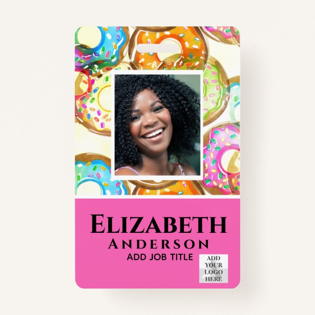 ROSQUINHAS do Baker com código de barras do CRACHÁ (Frente)