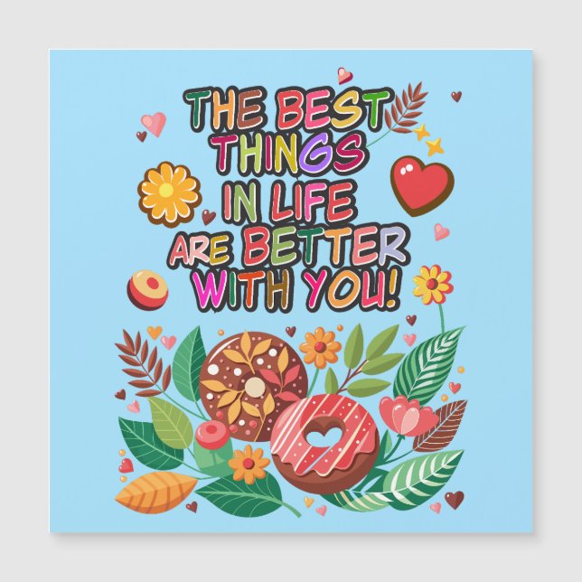 Rosquinhas e flores do Dia de os namorados de sala (Frente)