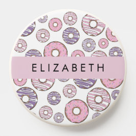 Rosquinhas rosa, Rosquinhas roxas, borrachas, seu