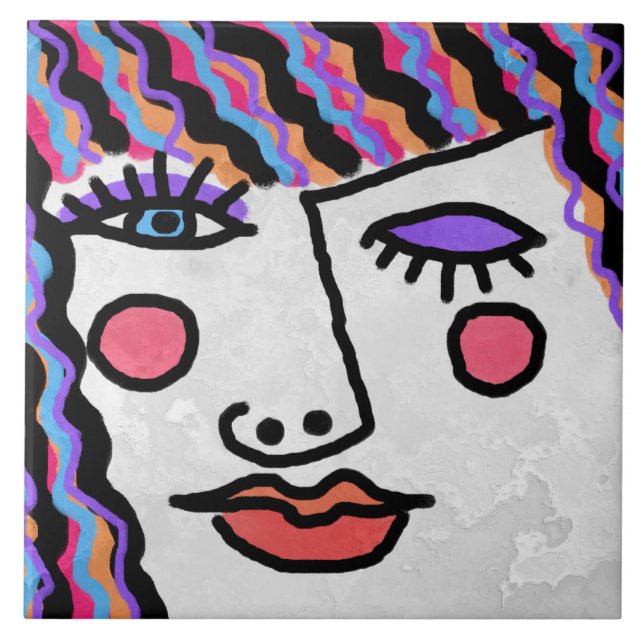Rosto Abstrato de Mulher (Frente)