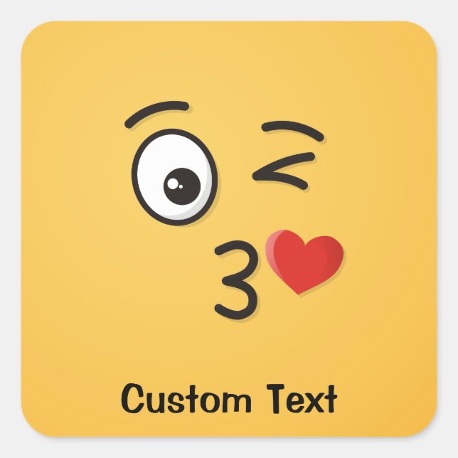 Rosto Atirando um Adesivo Clássico de Beijo Redond (Frente)