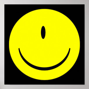 Rosto com um Poster de Sinal Engraçado