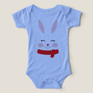 Rosto de Coelhinho Fofo Bebê – Bodysuit Infantil