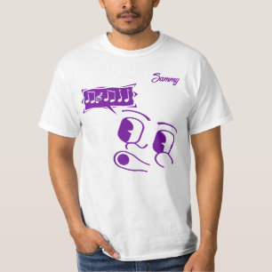 Rosto de Desenho Animado Assobiando Camiseta Mascu