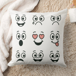 Rosto de Emoji Moderno Almofada de Arremesso - Mão
