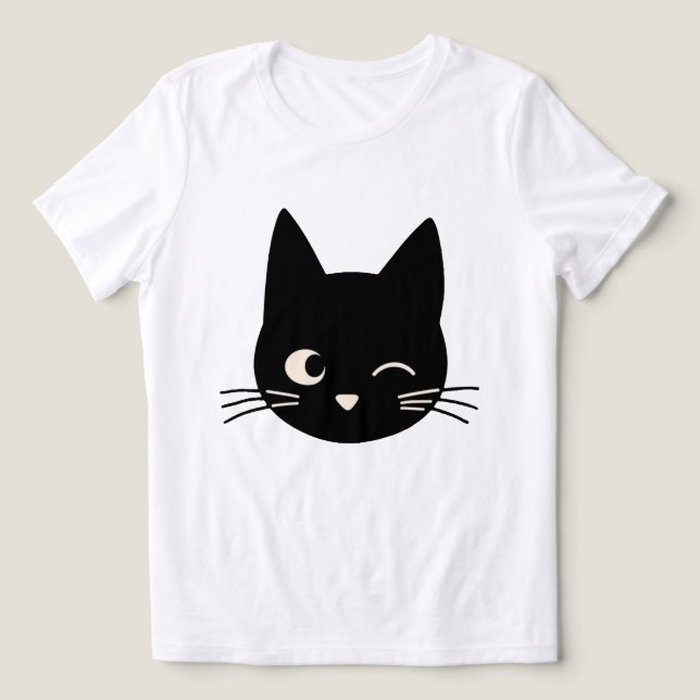 Rosto de Gato Preto Cachorro (Design frontal)