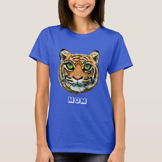 Rosto de Tigre Selvagem e Camisa de Caligrafia (Frente)