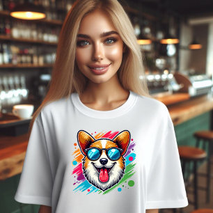Rosto divertido de cachorro Corgi
