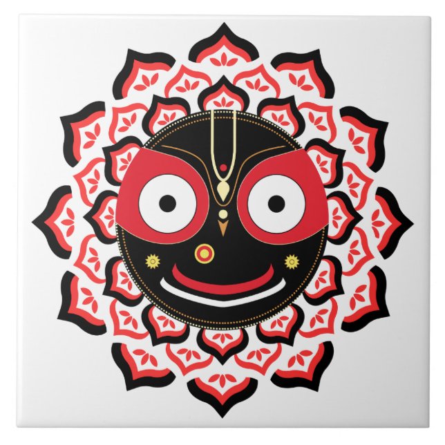 Rosto do Senhor Jagannath Chakra Divindade Hindu (Frente)