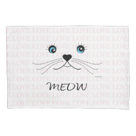 Rosto Gato Bonito, MEOW, Amor, Rosa