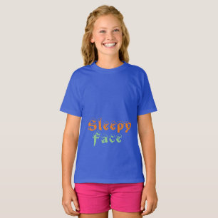 Rosto Sonolento: Camiseta Básica Para Meninas