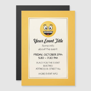 Rosto sorridente com boca aberta