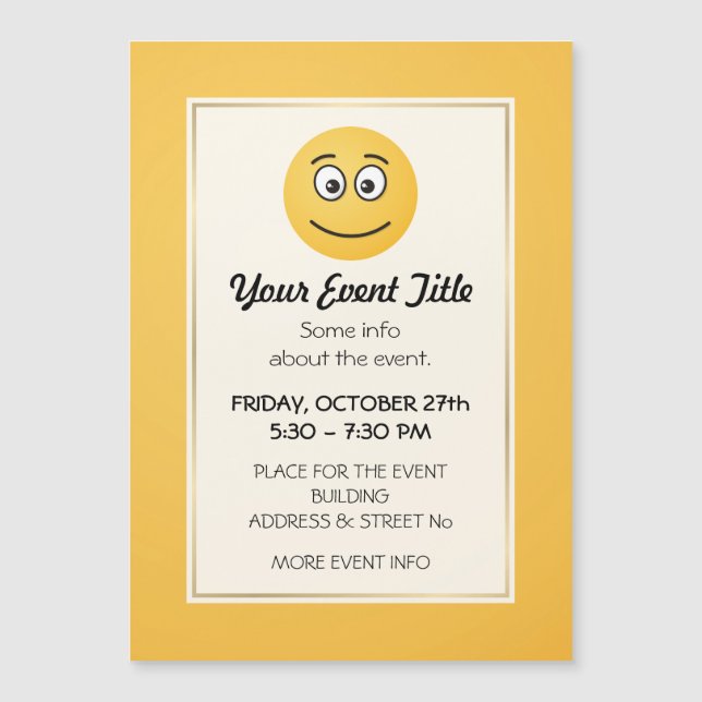 Rosto sorridente com olhos abertos (Frente)