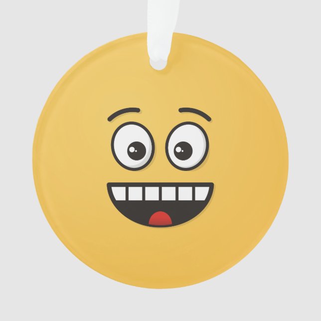 Rosto Sorridente com Ornamento de Boca Aberta (Frente)