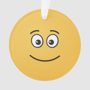 Rosto Sorridente com Ornamento de Olhos Abertos