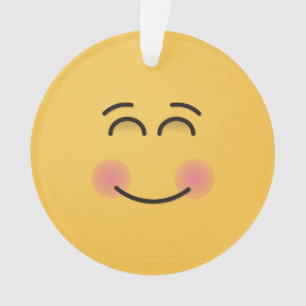 Rosto Sorridente com Ornamento de Olhos Sorridente
