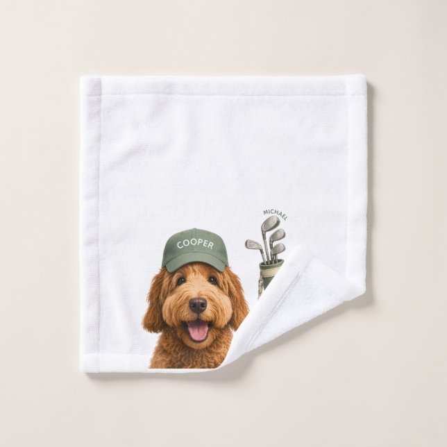Rosto Toalha de Golfe Personalizada para Cachorro com Re (Pano de lavar)