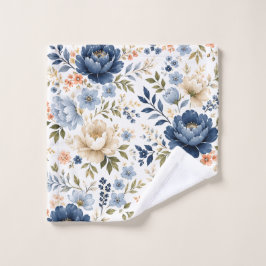 Rosto Toalha de Lavagem Floral Atemporal Midnight Bloom 