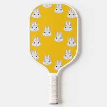 Rostos bonitos de coelho em laranja