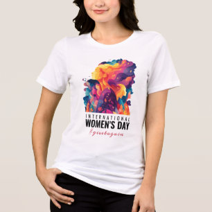 Rostos Coloridos Dia Internacional da Mulher Abstr