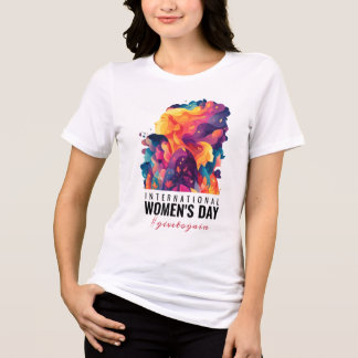 Rostos Coloridos Dia Internacional da Mulher Abstr