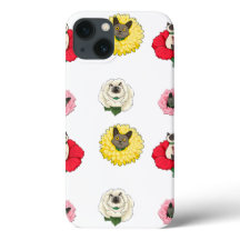 Rostos de Gato Floral Engraçados