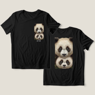Rostos de panda pai e filho