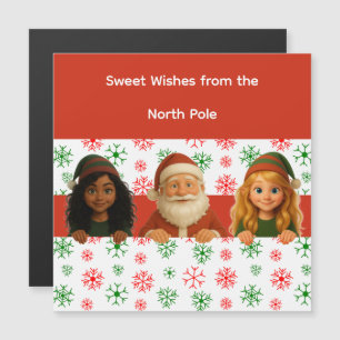 Rostos de Papai Noel e Elfo Diversão no Polo Nor