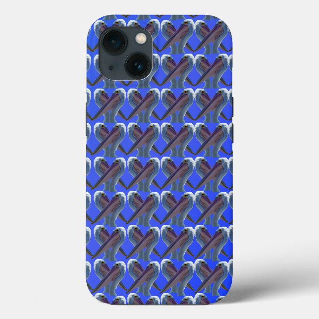 Rostos Pelicanos Cheeky, iPhone 13 Case (Verso)