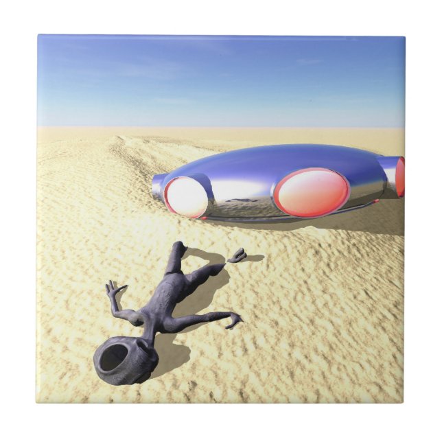 Roswell Como azulejo De Acidente De OVNI (Frente)