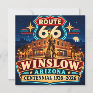 Rota 66 Winslow Arizona Centenário Neon Noites