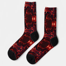 Rote und Schwarze Abstrakte Kunst Socken