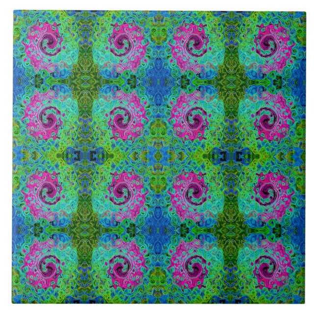 Roteamento Retro do Abstrato, Cor-de-rosa-quente e (Frente)