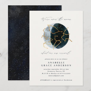 Roteiro astrológico aquarela lua estrela celestial